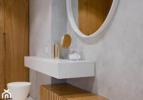 REALIZACJA GDAŃSK - Z marmurową podłogą z punktowym oświetleniem łazienka, styl nowoczesny - zdjęcie od Studio Estima Sopot