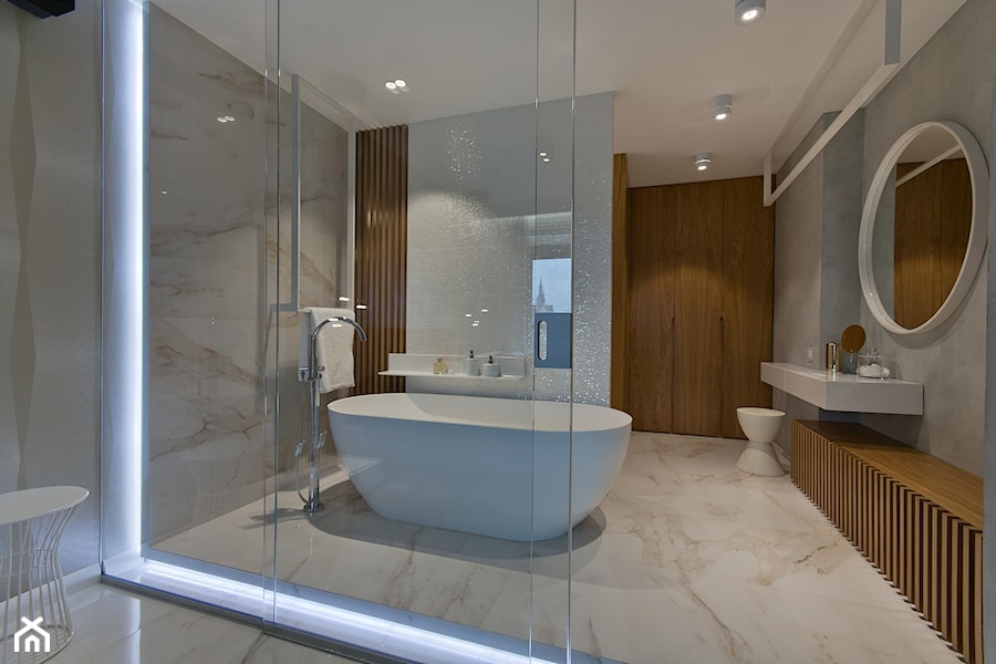 REALIZACJA GDAŃSK - Duża bez okna jako pokój kąpielowy łazienka, styl nowoczesny - zdjęcie od Studio Estima Sopot