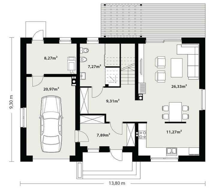 AC Nils II G2 ENERGO PLUS CE - DOM.PL - zdjęcie od Dom.pl Projekty domów