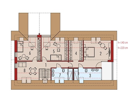 Aranżacje wnętrz - : Rzut - poddasze - Dom.pl Projekty domów. Przeglądaj, dodawaj i zapisuj najlepsze zdjęcia, pomysły i inspiracje designerskie. W bazie mamy już prawie milion fotografii!