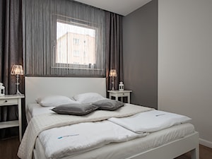 apartament Waterline 1 Gdańsk - Sypialnia, styl skandynawski - zdjęcie od Pszczołowscy projektowanie wnętrz