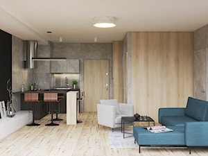 Apartament "Szkwał" - Salon, styl nowoczesny - zdjęcie od Pszczołowscy projektowanie wnętrz