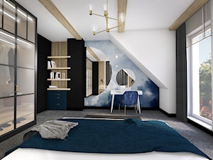 Sypialnia w męskim charakterze - Sypialnia, styl industrialny - zdjęcie od Zuzanna Rybicka Sikora Architekt Wnętrz