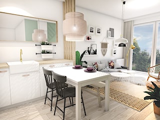 Ekonomiczny salon z kuchnią (98% Ikea)
