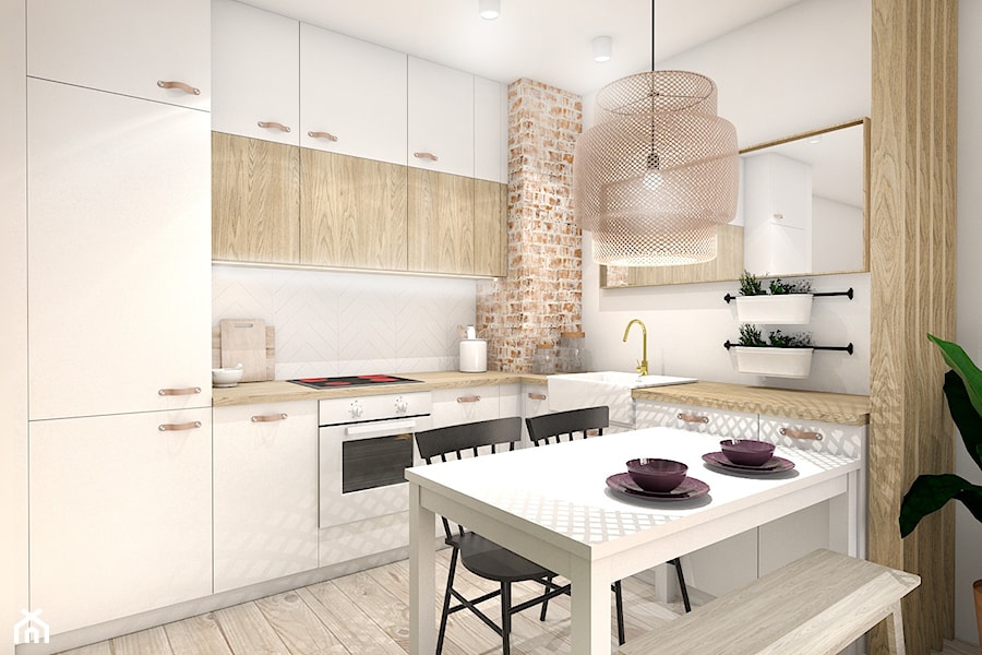 Ekonomiczny salon z kuchnią (98% Ikea) - Kuchnia, styl nowoczesny - zdjęcie od Zuzanna Rybicka Sikora Architekt Wnętrz