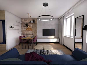 Przestrzeń wielofunkcyjna - salon + kuchnia + jadalnia - zdjęcie od Zuzanna Rybicka Sikora Architekt Wnętrz