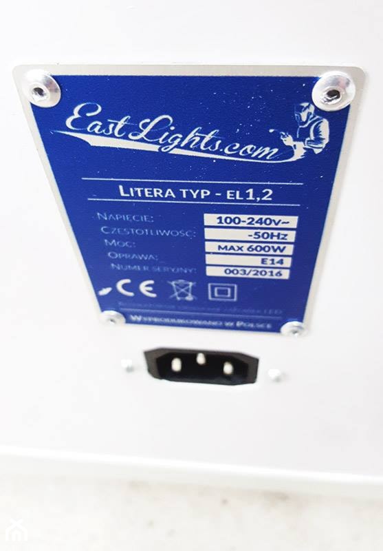 Tabliczka znamionowa- etykieta produktów East Lights.com - zdjęcie od EastLights.com - Homebook