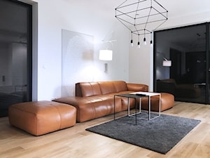 Dom pod Łodzią - Średni biały salon, styl minimalistyczny - zdjęcie od Archikąty