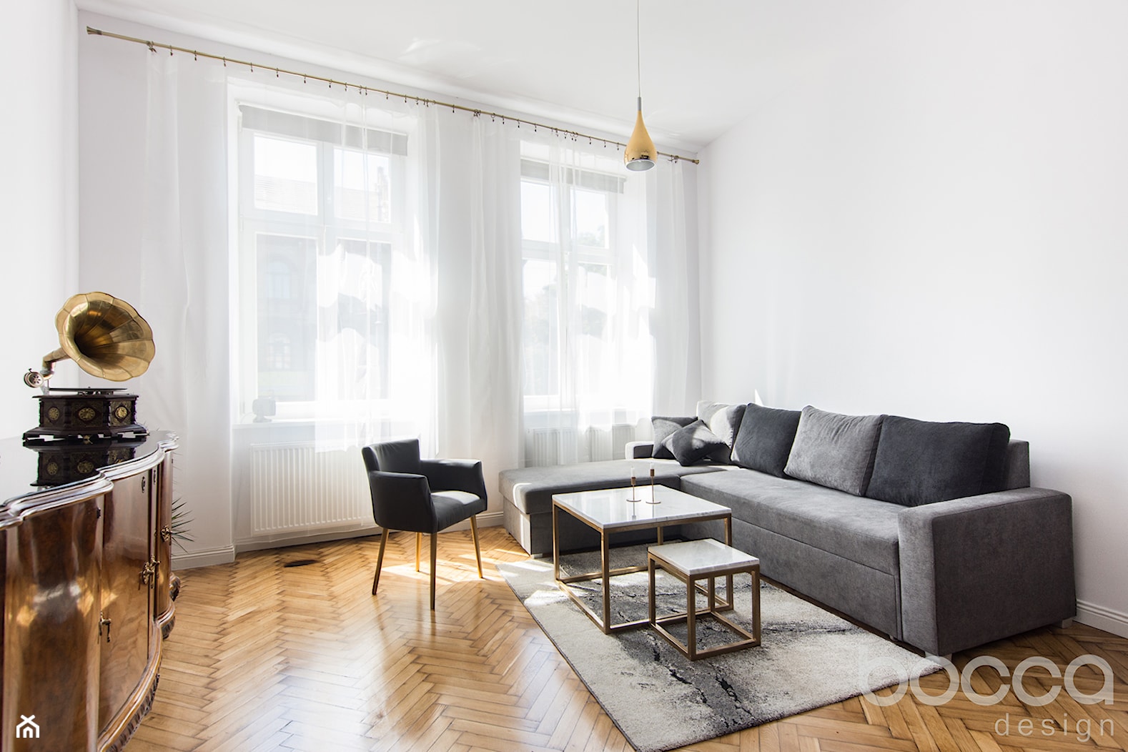 Eklektyczny apartament - Salon, styl nowoczesny - zdjęcie od Bocca design - Homebook