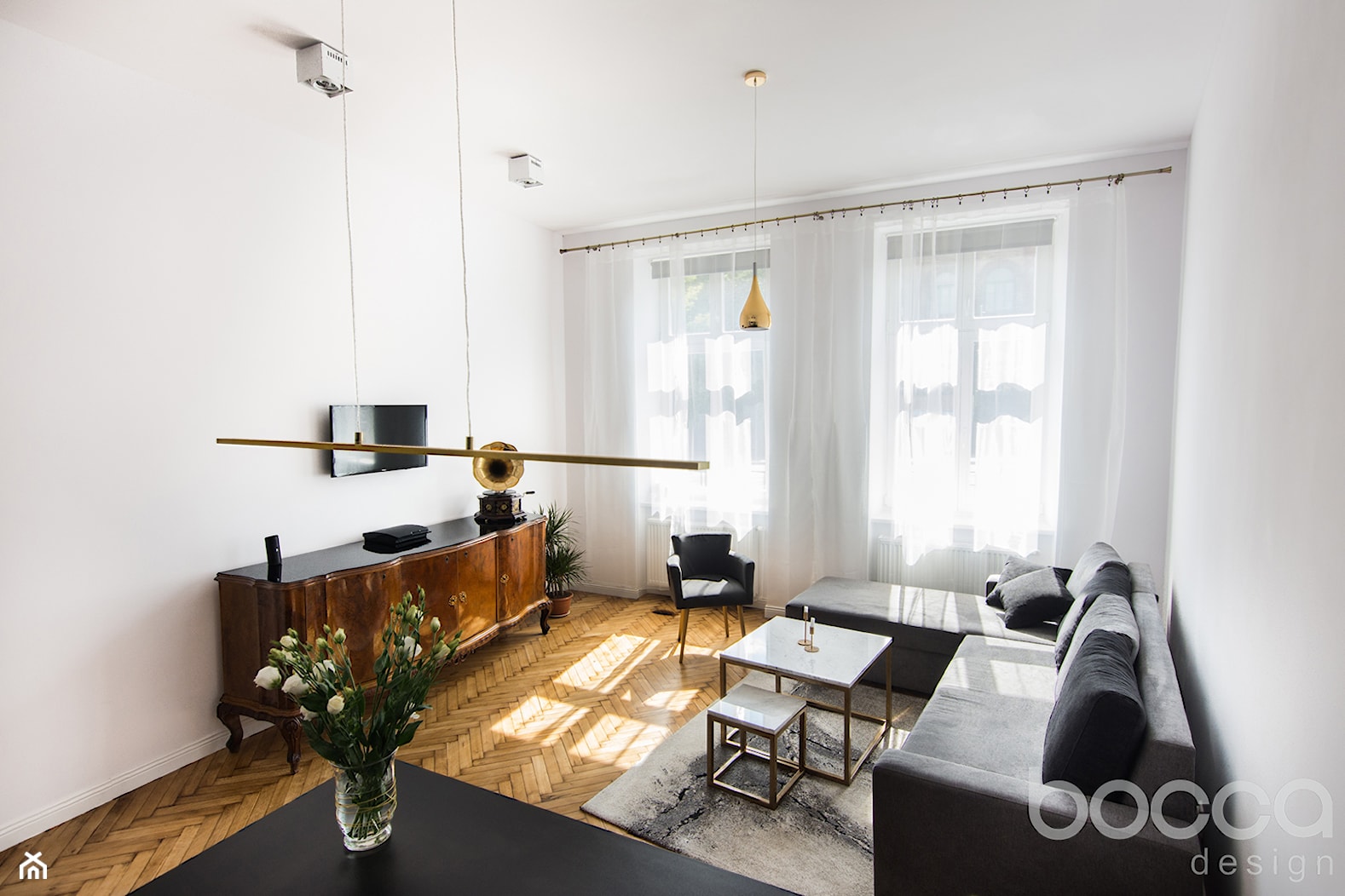 Eklektyczny apartament - Salon, styl nowoczesny - zdjęcie od Bocca design - Homebook