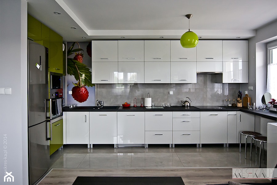 Wnętrze mieszkania w bloku 54 mkw - Kuchnia, styl nowoczesny - zdjęcie od KRES-KA
