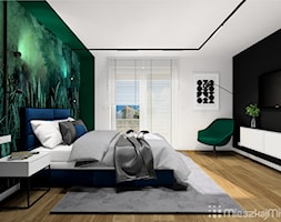 Projekt wnętrza sypialni - Sypialnia, styl nowoczesny - zdjęcie od Pracownia Projektowania Wnętrz "Mieszkaj Miło" - Homebook