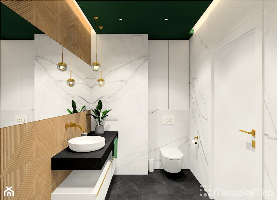 Projekt wnętrza łazienki - Łazienka, styl nowoczesny - zdjęcie od Pracownia Projektowania Wnętrz "Mieszkaj Miło"