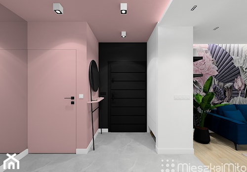 Projekt małego apartamentu - Hol / przedpokój, styl nowoczesny - zdjęcie od Pracownia Projektowania Wnętrz "Mieszkaj Miło"