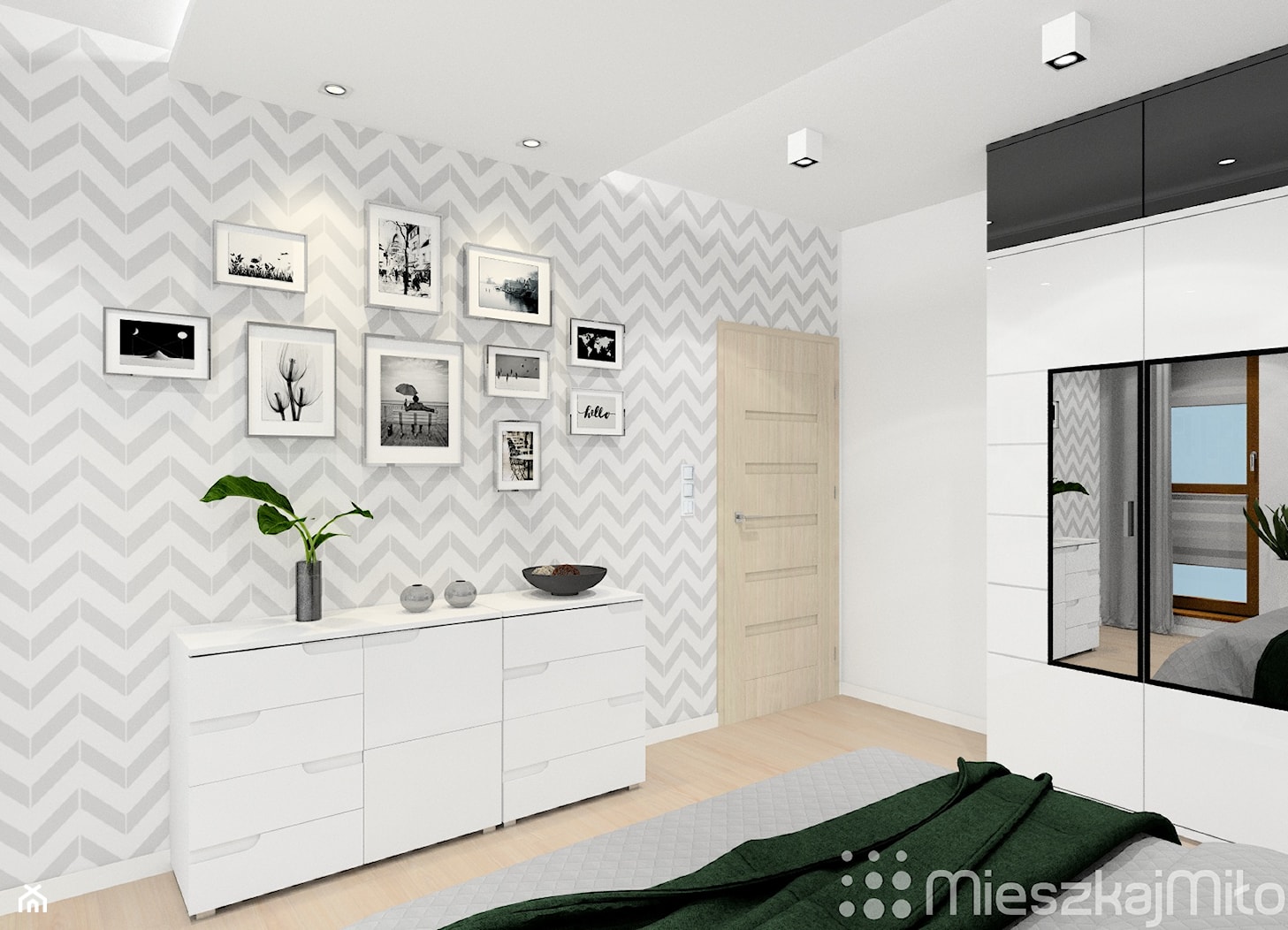 Aranżacja sypialni - zdjęcie od Pracownia Projektowania Wnętrz "Mieszkaj Miło" - Homebook