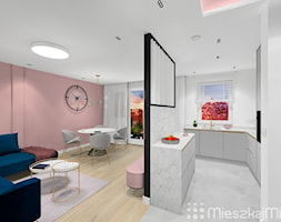 Projekt małego apartamentu - Kuchnia, styl nowoczesny - zdjęcie od Pracownia Projektowania Wnętrz "Mieszkaj Miło" - Homebook