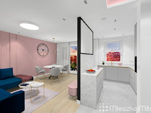 Projekt małego apartamentu - Kuchnia, styl nowoczesny - zdjęcie od Pracownia Projektowania Wnętrz "Mieszkaj Miło"