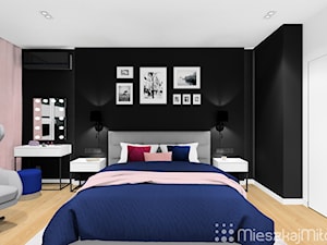 Sypialnia z garderobą i łazienką - zdjęcie od Pracownia Projektowania Wnętrz "Mieszkaj Miło"