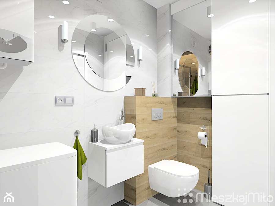 Mała łazienka w bloku - zdjęcie od Pracownia Projektowania Wnętrz "Mieszkaj Miło"