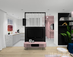 Projekt małego apartamentu - Salon, styl nowoczesny - zdjęcie od Pracownia Projektowania Wnętrz "Mieszkaj Miło" - Homebook