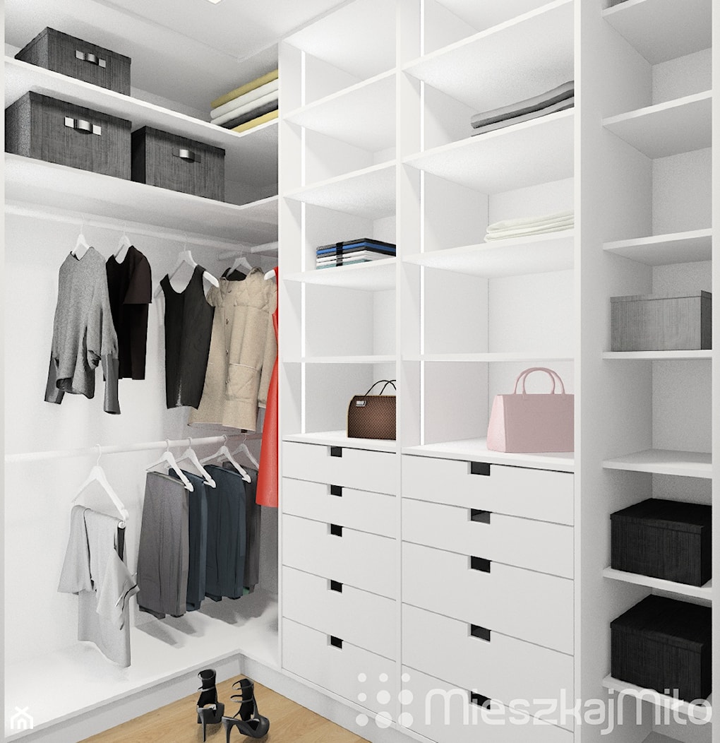 Aranżacja małej garderoby - zdjęcie od Pracownia Projektowania Wnętrz "Mieszkaj Miło" - Homebook