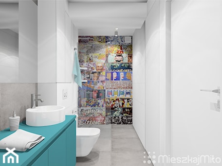 Aranżacje wnętrz - Łazienka: Aranżacja małej łazienki - Pracownia Projektowania Wnętrz "Mieszkaj Miło". Przeglądaj, dodawaj i zapisuj najlepsze zdjęcia, pomysły i inspiracje designerskie. W bazie mamy już prawie milion fotografii!