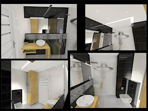 Łazienka biało czarna - zdjęcie od Pracownia Projektowania Wnętrz "Mieszkaj Miło"