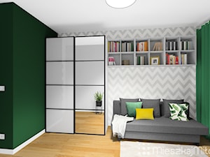 Pokój biurowy z funkcją pokoju gościnnego - zdjęcie od Pracownia Projektowania Wnętrz "Mieszkaj Miło"