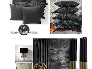 Czarna poduszka dekoracyjna - zdjęcie od Styl i Wnętrze
