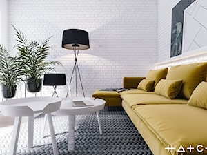 Mały biały salon, styl skandynawski - zdjęcie od HATCH STUDIO