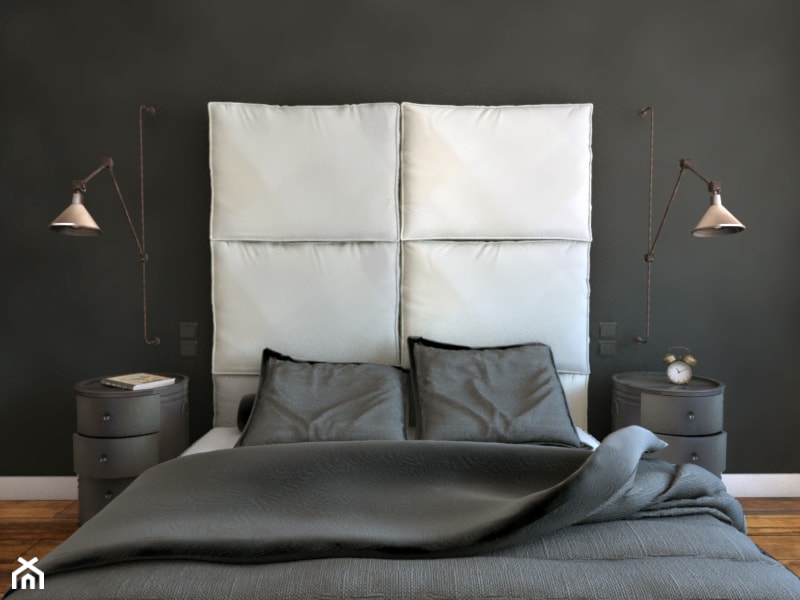 50 m2 na Artystycznym Żoliborzu - Mała czarna sypialnia, styl industrialny - zdjęcie od IdeaSpace