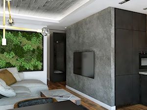 50 m2 na Artystycznym Żoliborzu - Salon, styl industrialny - zdjęcie od IdeaSpace