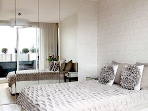 Średnia szara sypialnia, styl glamour - zdjęcie od Blanka Ratyńska