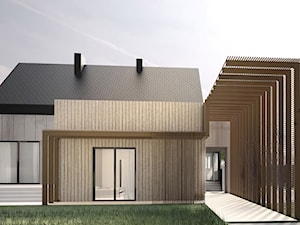 Dom jednorodzinny ‒ przebudowa z rozbudową - Średnie jednopiętrowe domy jednorodzinne murowane z dwuspadowym dachem, styl minimalistyczny - zdjęcie od MARCIN GŁUCHOWSKI ARCHITEKT
