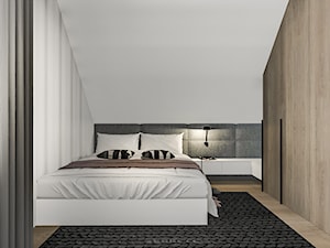 Dom pod Wolsztynem 2 - Średnia biała sypialnia na poddaszu, styl nowoczesny - zdjęcie od Żaneta Strażyńska