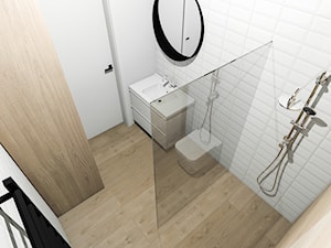 Mieszkanie pod wynajem 2 - Mała na poddaszu bez okna łazienka, styl nowoczesny - zdjęcie od Żaneta Strażyńska