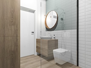 Mieszkanie pod wynajem 1 - Średnia na poddaszu bez okna z lustrem łazienka, styl skandynawski - zdjęcie od Żaneta Strażyńska