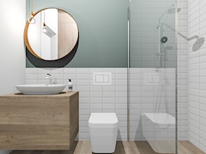 Mieszkanie pod wynajem 1 - Mała bez okna z lustrem łazienka, styl skandynawski - zdjęcie od Żaneta Strażyńska