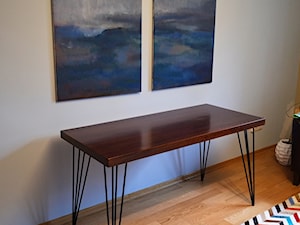 Stół jesionowy barwione na stylizowanych nogach - zdjęcie od WOOD-STYLE