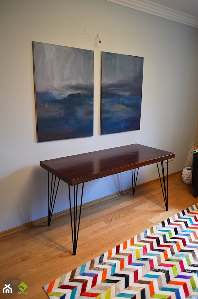 Stół jesionowy barwione na stylizowanych nogach - zdjęcie od WOOD-STYLE - Homebook