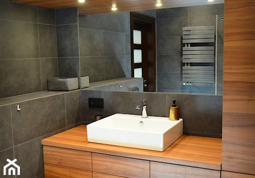 Łazienka Dijon - Mała z punktowym oświetleniem łazienka, styl nowoczesny - zdjęcie od WOOD-STYLE