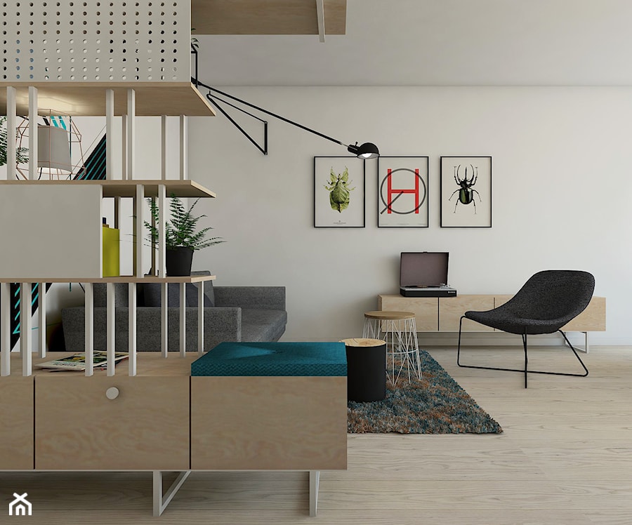 projekt aranżacji mieszkania w Sopocie - Hol / przedpokój, styl nowoczesny - zdjęcie od em2pracownia