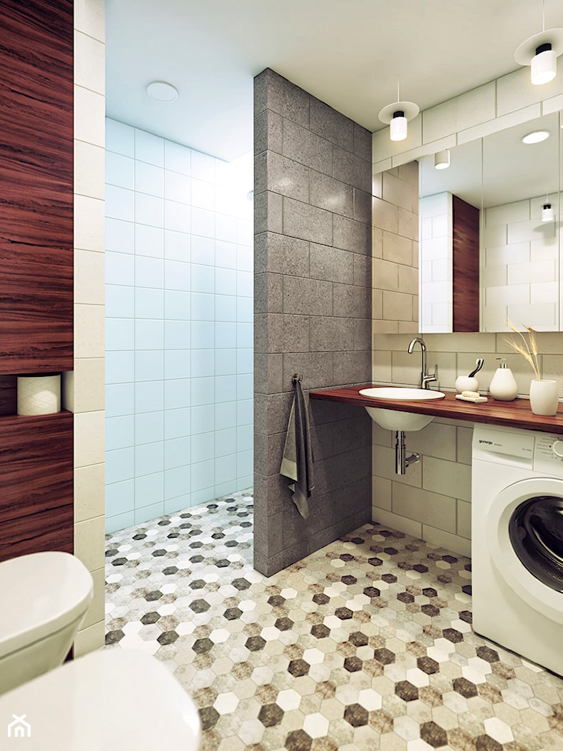 Apartament: drewno i kolor - zdjęcie od Marmur Studio - Homebook