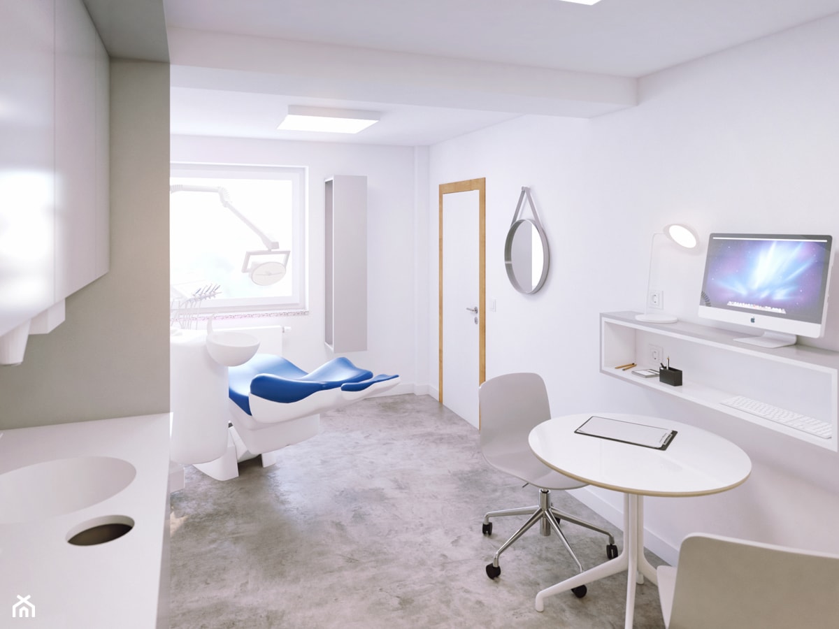 projekt wnętrz gabinetu stomatologicznego - zdjęcie od Marmur Studio - Homebook
