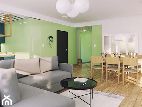 Aranżacje wnętrz - Salon: Apartament: drewno i kolor - Marmur Studio. Przeglądaj, dodawaj i zapisuj najlepsze zdjęcia, pomysły i inspiracje designerskie. W bazie mamy już prawie milion fotografii!