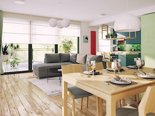 Apartament: drewno i kolor