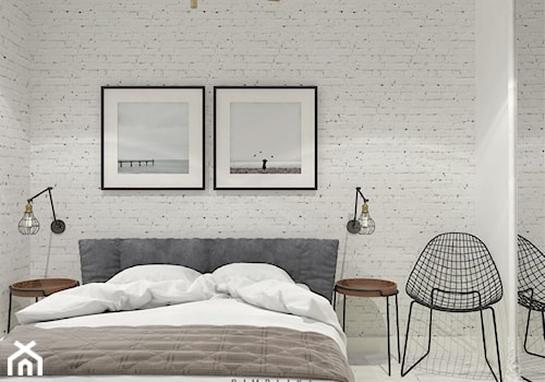Biała cegła sypialnia - zdjęcie od SIMPLIKA