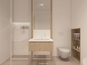 80-METROWA BLISKA WOLA - Mała bez okna z punktowym oświetleniem łazienka, styl nowoczesny - zdjęcie od SIMPLIKA