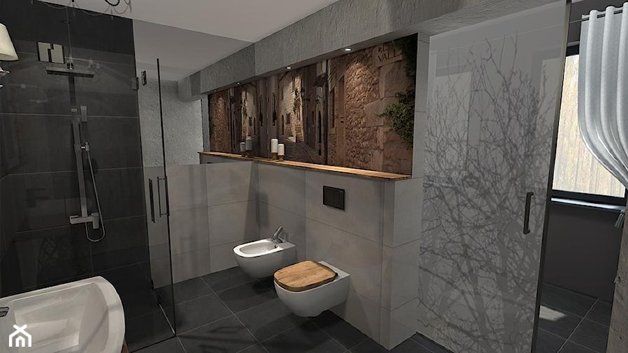 Łazienka, styl rustykalny - zdjęcie od Atena Projektowanie wnętrz
