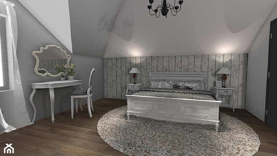 Dom w Kozach - Sypialnia, styl prowansalski - zdjęcie od Atena Projektowanie wnętrz